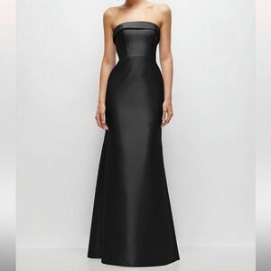 ALFRED SUNG Black Strapless Maxi Skirt